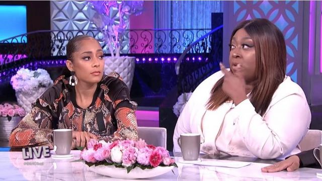 Eloquii White Soft Util­i­ty Jump­suit worn by Loni Love on The Real  February 12, 2020