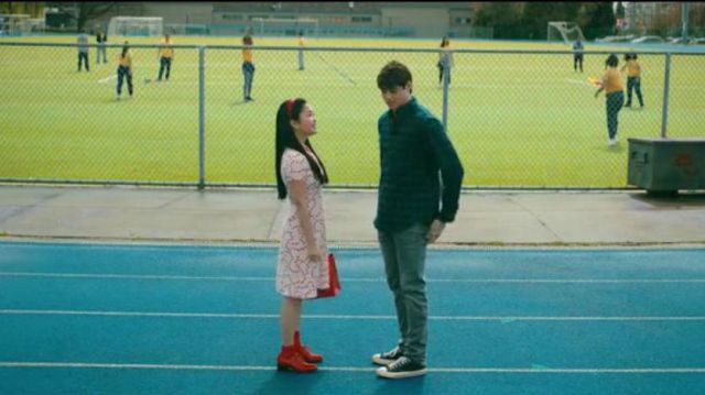 Ankle boots red heel square Lara Jean (Lana Condor) in all the boys : P.S. I still love you