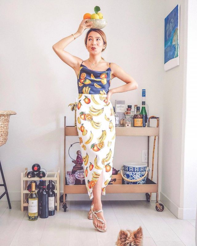 Printed Dress of Stephanie on the Instagram account @stephaniehlam