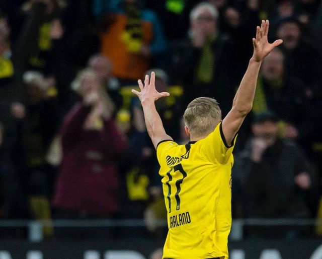 Puma Borussia Dortmund Yellow jersey 2019/2020 worn by Erling Braut Håland on the Instagram account of @bvb09