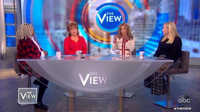 Kobi halperin Dar­cy Silk Blouse worn by Joy Behar on The View February 18, 2020