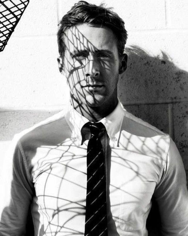 Black White Striped Ties worn by Ryan Gosling on the Instagram account @goslingdaily