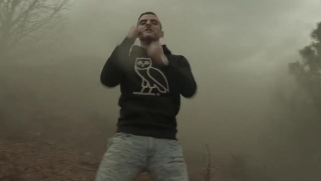 Sweatshirt hoody black October's Very Own OVO of Sofian in her video clip Training Day