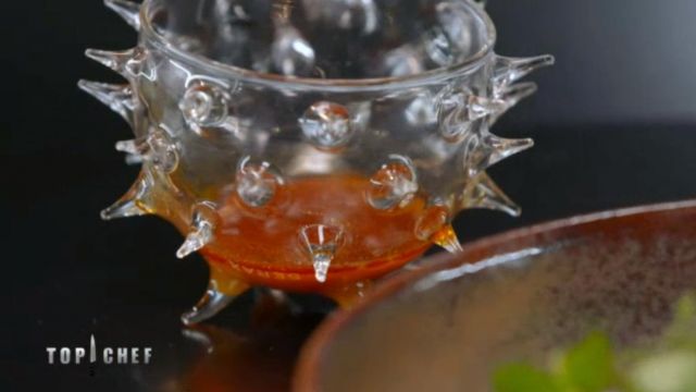 Le pot en verre oursin dans Top Chef