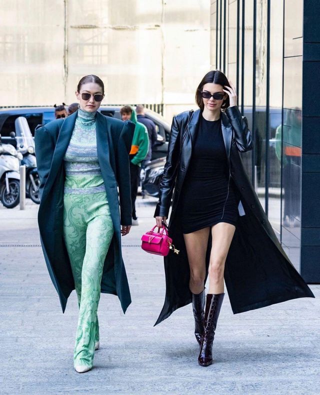 Dorateymur Inoxydable Lace Up Bottes portées par Kendall Jenner Milan le 21 février 2020