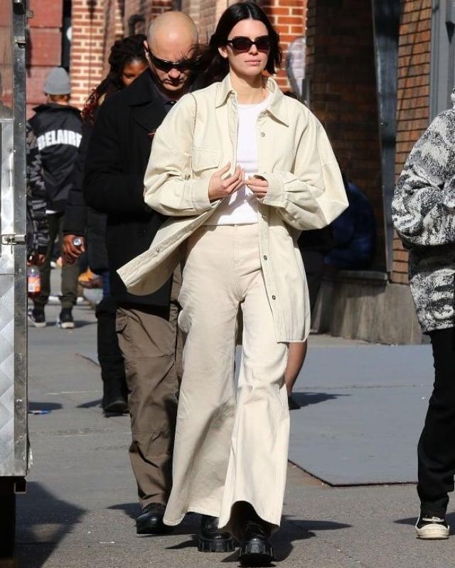 Prada Monolith Platform Boots worn by  Kendall Jenner New York City February 24, 2020