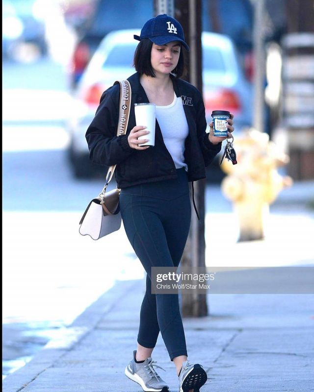 Louis Vuitton Twist MM Bag worn by Lucy Hale Los Angeles February 25, 2020