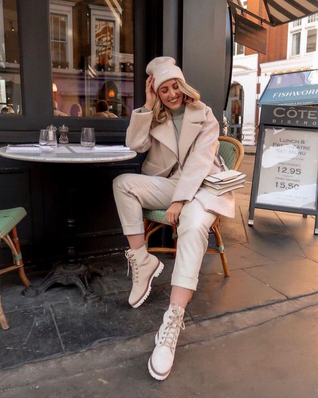 White Boot of Katie Peake on the Instagram account @thesilvermermaidxo |  Spotern