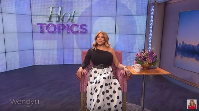 Oyemwen Pol­ka Dot Skirt Set worn by Wendy Williams on The Wendy Williams Show February 25, 2020