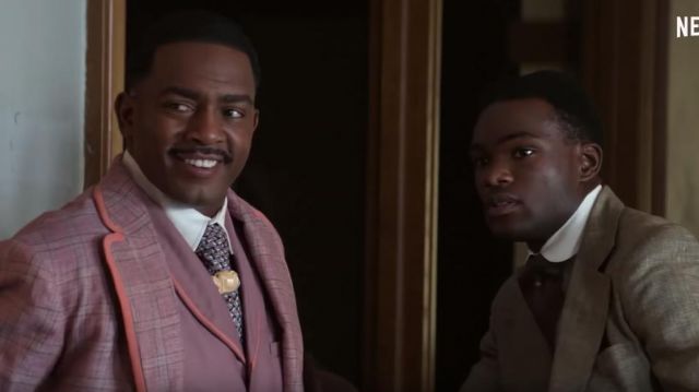 Red checked suits jacket of Sweetness (Bill Bellamy) in Self Made: Inspired by the Life of Madam C.J. Walker (S01E02)
