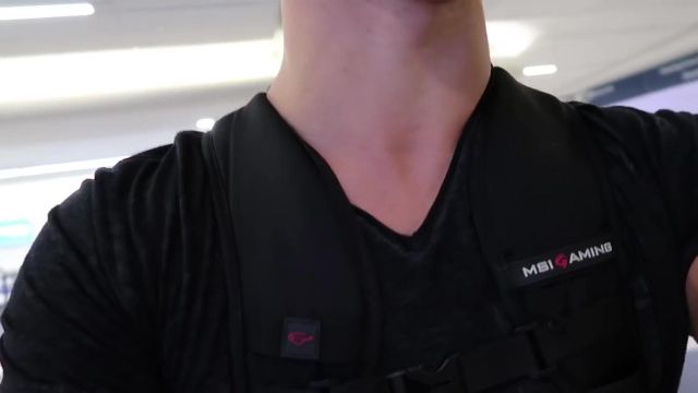 MSI Gaming Backpack used by Tal Fishman in the YouTube video SURPRISING MY GIRLFRIEND With Her DREAM VACATION! ($10,000+)