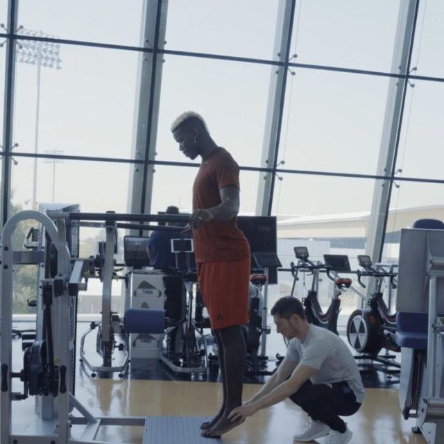 Red shorts adidas Paul Pogba on the account Instagram of @paulpogba