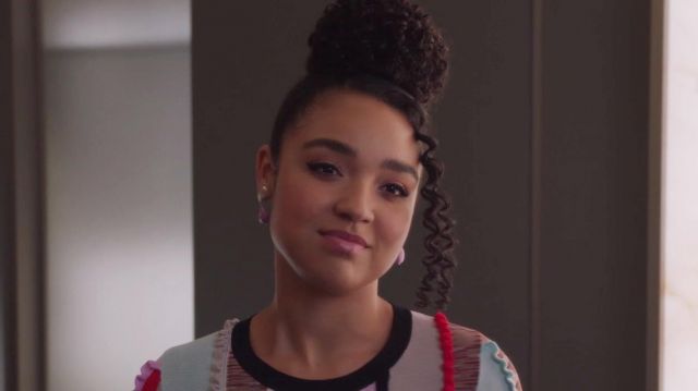 The Orchid Stone Clip On Earrings of Kat Edison (Aisha Dee) in The Bold Type (S04E06)