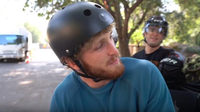 Eight Ball Helmet worn by Logan Paul in the YouTube video Visiting the Dog that Killed Maverick