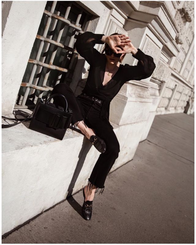 Gucci en Cuir des Chaussons de Carola Pojer sur l'Instagram account @carolapojer