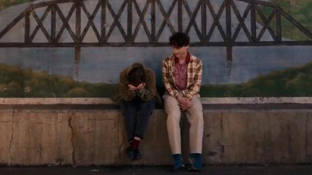 Blue Train­er Sneak­ers worn by Stanley Barber (Wyatt Oleff) in I Am Not Okay with This Season 1 Episode 2