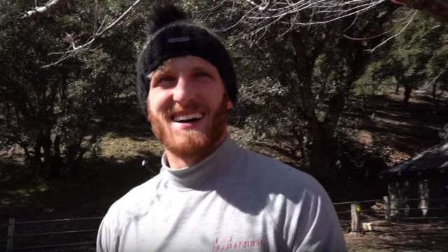 Grey Turtleneck Long Sleeve Pullover Sweatshirt worn by Logan Paul in the YouTube video Harvesting Honey from a MASSIVE Beehive (Extremely Satisfying)