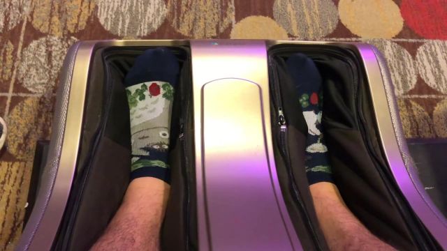 Custom Pictures Ankle Socks worn by Bobby Briskey in the YouTube video LIVING at WORLD’S BEST AIRPORT for 48 HOURS (Free 5-Star Resort)!