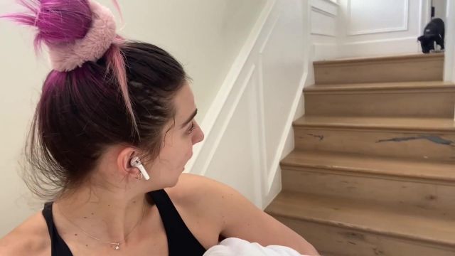 Pink Faux Fur Hair Band worn by Gabbie Hanna in the YouTube video Meet My  DOG FISH! | Spotern