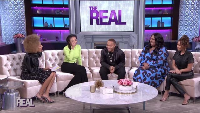 Zara Faux Leather Shirt worn by Amanda Seales on The Real February 28, 2020