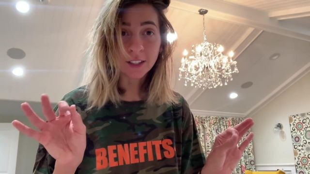 Camoflauge T-Shirts worn by Gabbie Hanna in the YouTube video Master Bedroom MAKEOVER by Kristen McAtee!