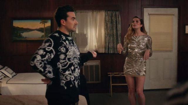 Topshop Limited Edition Embellished Bodycon Dress worn by Alexis Rose (Annie Murphy) in Schitt's Creek (S06E09)