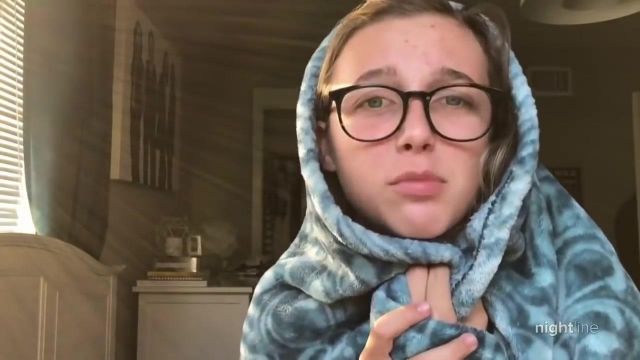 Oversized black glasses of Emma Chamberlain in YouTube superstar Emma Chamberlain opens up about staying authentic | Nightline