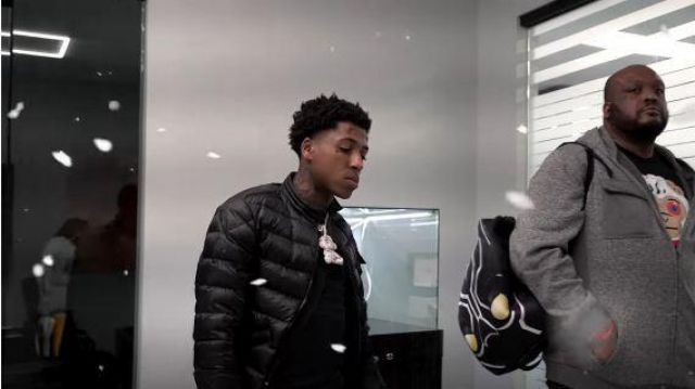 NBA Youngboy Is Wearing Black White Dress Standing In Black