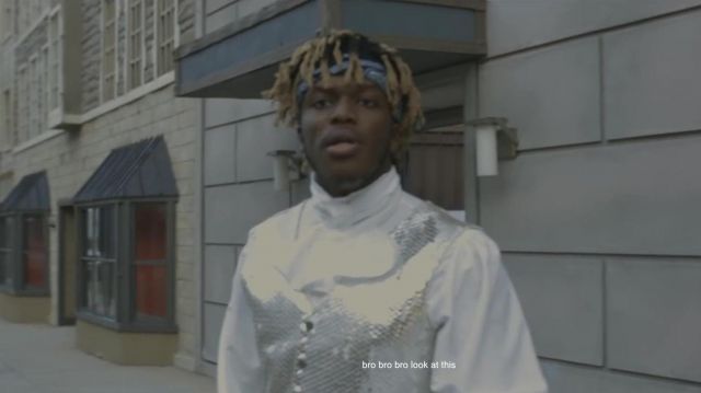Silver Shiny Vest worn by KSI in the YouTube video KSI – Wake Up Call (feat. Trippie Redd) BTS