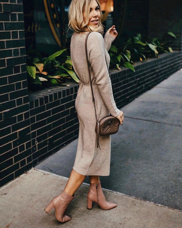Vince Cash­mere Mi­di Dress of Ally Noriega on the Instagram account @allysoninwonderland