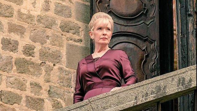 Burgundy Wrap Dress of Ysabeau De Clermont (Lindsay Duncan) in A Discovery of Witches (S01E04)