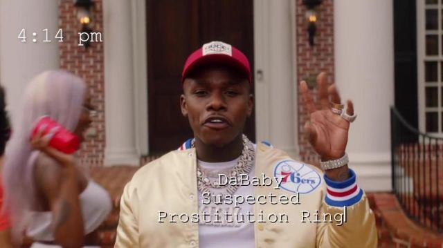Gucci Lo­go Patch Cap worn by DaBaby in the music video Stunna 4 Vegas - DO DAT (feat. Dababy & Lil Baby) [Official Music Video]