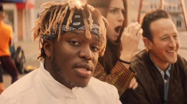 Black Headbands Tie worn by KSI in the music video KSI – Wake Up Call (feat. Trippie Redd) [Official Music Video]