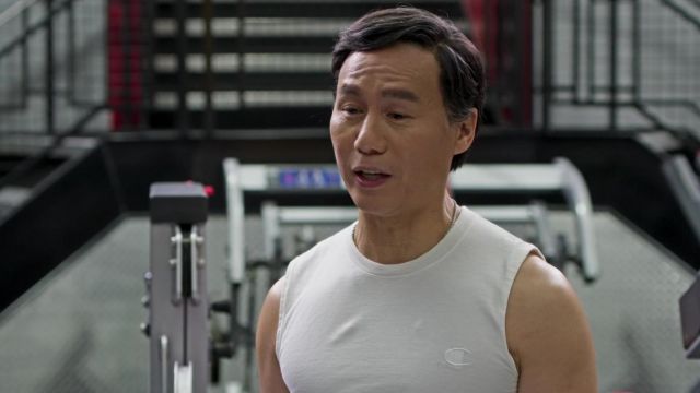 Champion White Tank top worn by Wally (B.D. Wong) as seen in Awkwafina is Nora From Queens (S01E07)