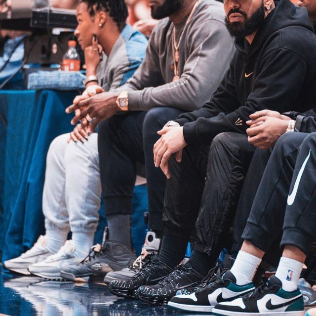 Nike Sneakers worn by Drake as seen at Bronny’s game