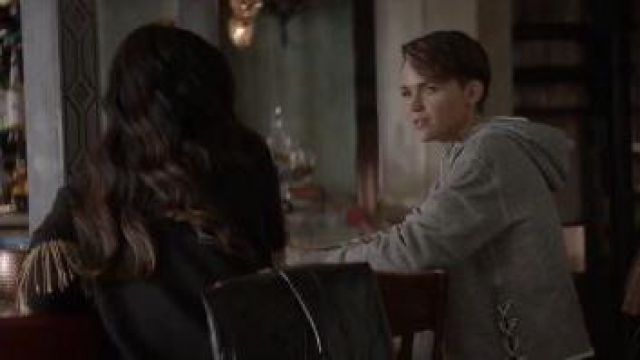 Grey Lace-Up Hood­ie worn by Kate Kane (Ruby Rose) in Batwoman Season 1 Episode 14
