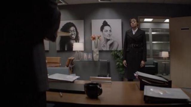 Noir à Double Boutonnage Manteau porté par Sophie Moore (Meagan Tandy) dans Batwoman Saison 1 Épisode 14