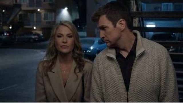 Beige Wrap Coat worn by Dr. Grace Sawyer (Ali Larter) in The Rookie Season 2 Episode 13