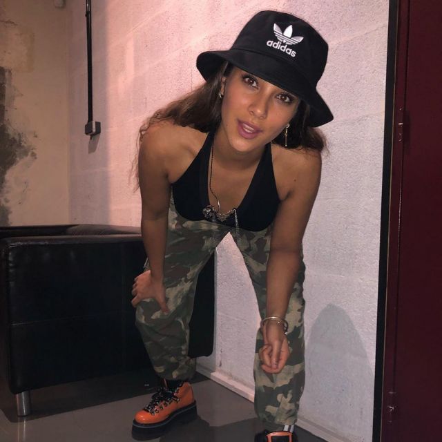 Le pantalon cargo militaire adidas porté par Chilla sur son compte Instagram @chillaofficiel 