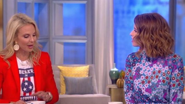Kate spade new york Floral Midi Robe portée par Katherine Schwarzenegger sur Le point de Vue le 11 Mars 2020