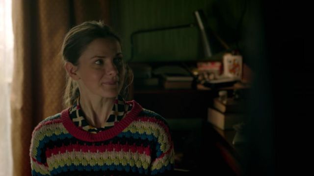 Pink Striped Sweater of Molly Hooper (Louise Brealey) in Sherlock (S03E01)