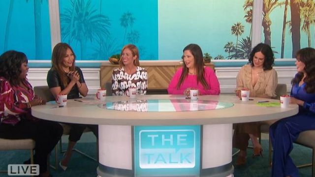 Commando Black Leather Tee Body­suit worn by Carrie Ann Inaba on The Talk March 11, 2020