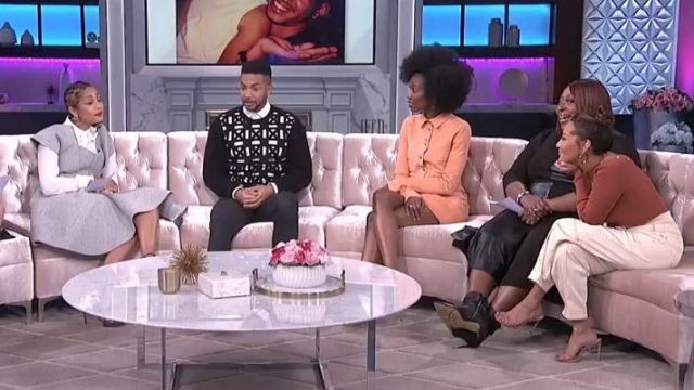 Sandro Brown Trimmed Sweater worn by Joy Behar on The Real March 12, 2020
