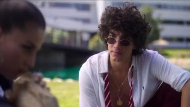 Ralph Lauren White But­ton Down Shirt worn by Valerio (Jorge Lopez) in Elite TV show wardrobe (Season 3 Episode 6)