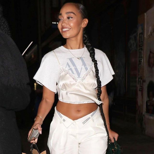 Cartier Love Yellow Gold Diamond Necklace of Leigh-Anne Pinnock on the Instagram account @leighannepinnock March 16, 2020