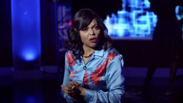 Blue FLo­ral Blouse worn by Cookie Lyon (Taraji P. Henson) in Empire Season 6 Episode 13