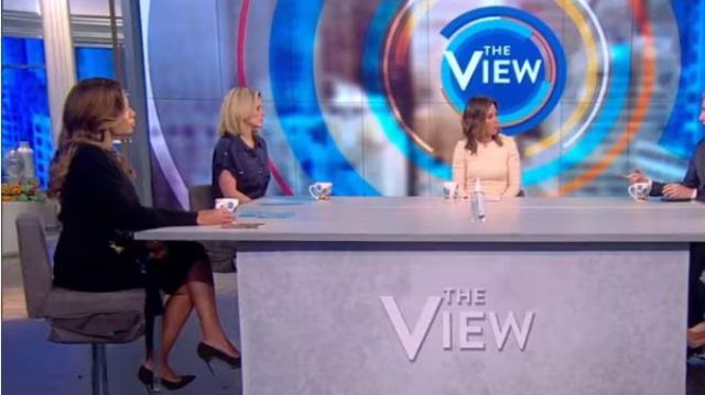 Stella mccartney Flo­ral Em­broi­dered Stretch Dress worn by Sunny Hostin on The View March 18, 2020