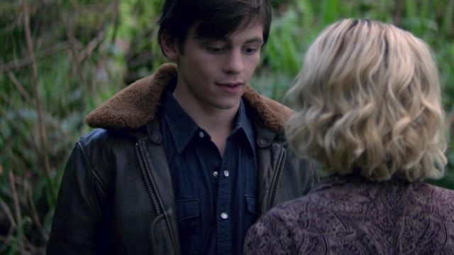 Denim Snap Shirt worn by Harvey Kinkle (Ross Lynch) in Chilling Adventures of Sabrina (S01E03)