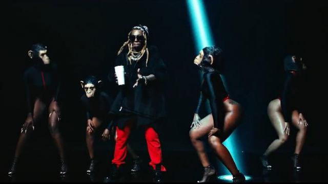 Gucci Eye­wear square-frame Sun­glass­es worn by Lil Wayne in the music video Lil Wayne - Mama Mia (Official Video)