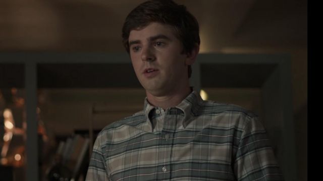 Plaid Blue Shirt worn by Dr. Shaun Murphy (Freddie Highmore) as seen in The Good Doctor